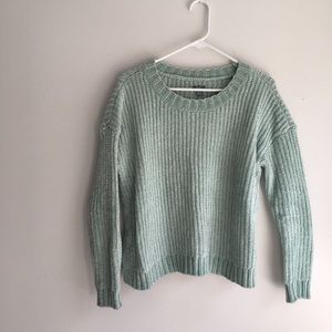 Chenille Oversized Crewneck Sweater